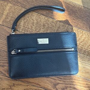 Kate Spade Black Textured Wristlet